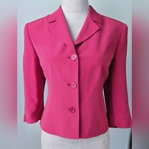 Talbots classic suit dress hot pink pure 100% silk sz 6P cross listed in dresses
